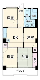 サンヴェール池上台【1F号室】の間取り