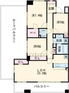 パークハウス三鷹連雀通り【11階】の間取り