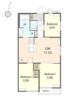 クレディ高砂レジデンス【2階】の間取り