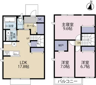 アチェ—ロ【103号室】の間取り