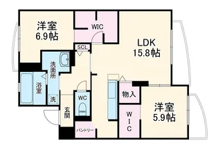 ドミール半僧坊【1階】の間取り