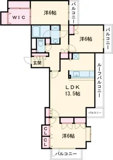 LAURIER【4階】の間取り