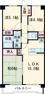 エマーレ保谷【5階】の間取り