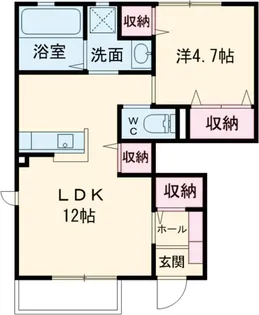 ブランドール B【1階】の間取り