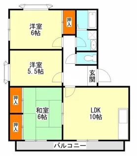ヴィブレ大歳【201号室】の間取り