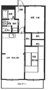 グランシャリオ幸田【103号室】の間取り