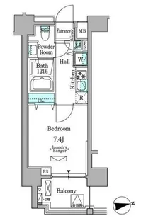 ミリアレジデンス新宿御苑【1004号室】の間取り