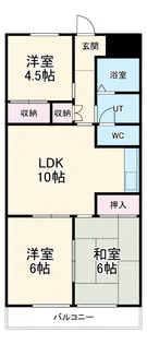 中銀コーポⅡ【3階】の間取り