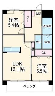 ボンレポン新家【4階】の間取り
