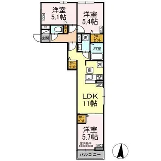 セレスティア小茂根【203号室】の間取り