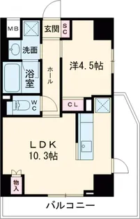 ラグゼナ北千住Ⅱ【14階】の間取り
