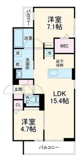 セレスティア草薙町【1階】の間取り