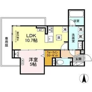 セレスティア草薙町【1階】の間取り