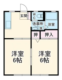 コーポPBⅢ【201号室】の間取り