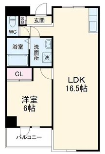 エスティガーデン【3階】の間取り