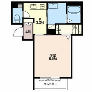 ベレオ栄【3階】の間取り