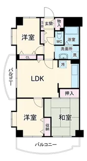 ビューハイツ高山【608号室】の間取り