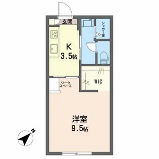 コアロード佐藤B【1階】の間取り