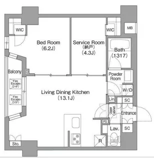 コンフォリア中葛西【4階】の間取り