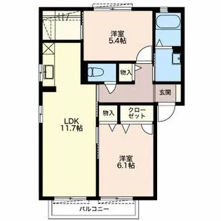 Fleur Sakura【A201号室】の間取り