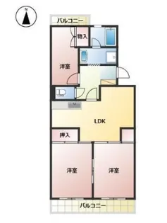ルミエールハイツB【2階】の間取り