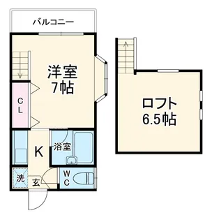 クレーバーハイム【201号室】の間取り