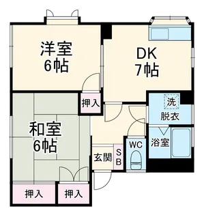 メゾン坂巻D棟【101号室】の間取り