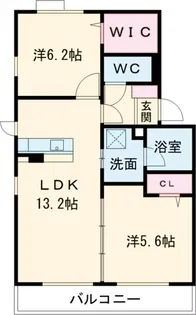 ラカーザドルチェフルール【B101号室】の間取り