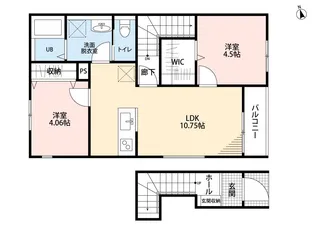 リーブルファイン春日部樋堀【2階】の間取り