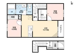 リーブルファイン春日部樋堀【2階】の間取り