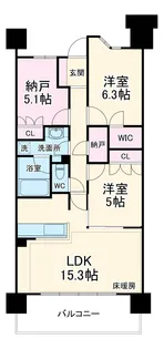 ライオンズ茅ヶ崎ザ・アイランズⅠ街区【3階】の間取り