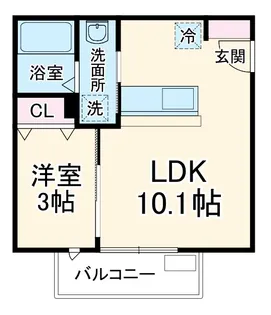 Astro Residence 西大宮【103号室】の間取り