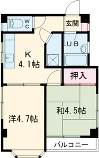 彩美マンション【1階】の間取り