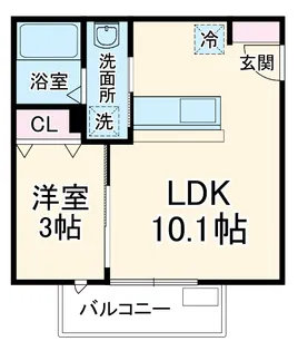 Astro Residence 西大宮【203号室】の間取り