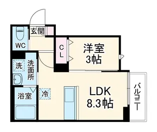 Astro Residence 西大宮【301号室】の間取り