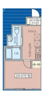 ビスタノワール山手【204号室】の間取り
