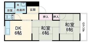 ジュネス八木【201号室】の間取り