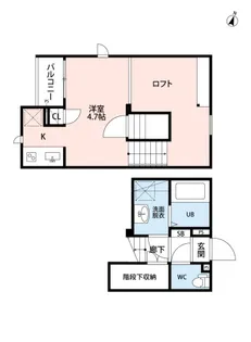 CB原市エクラ【1階】の間取り