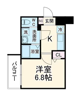 スカイコートソレア新丸子【1階】の間取り