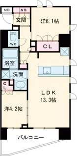 ルジェンテ武蔵小山【8階】の間取り