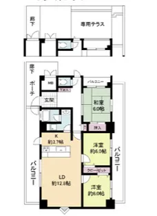 エル・セレーノ九条【8階】の間取り