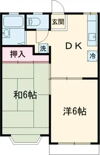 ホワイトハイム高尾【102号室】の間取り