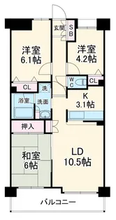 グランドパレス37【3階】の間取り