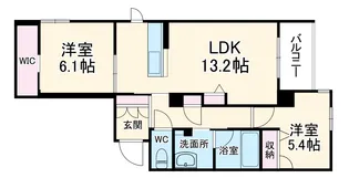 クアドリフォリオ浦和美園【2階】の間取り