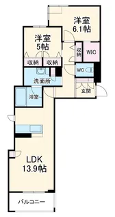 クアドリフォリオ浦和美園【2階】の間取り