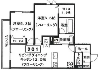 仮)へーベルメゾン宮前【2階】の間取り