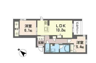 クアドリフォリオ浦和美園【3階】の間取り