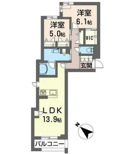 クアドリフォリオ浦和美園【3階】の間取り