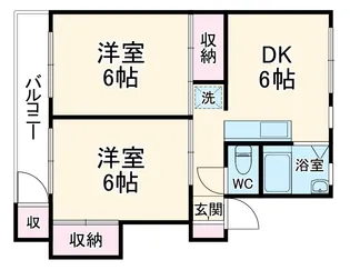 ミフジグロリアスマンション鶴瀬【201号室】の間取り