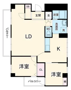 ライオンズマンション虹ヶ丘【417号室】の間取り